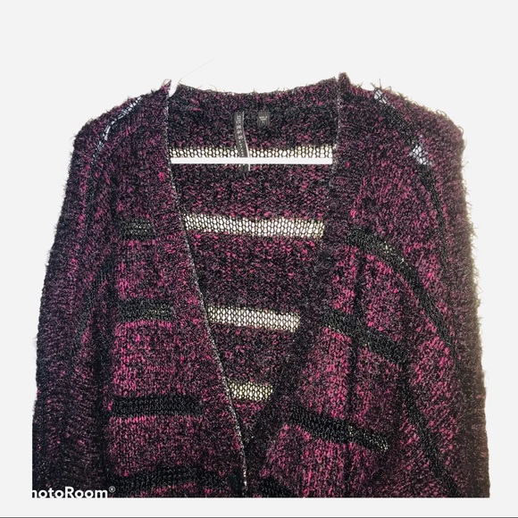 eyelash yarn cardigan